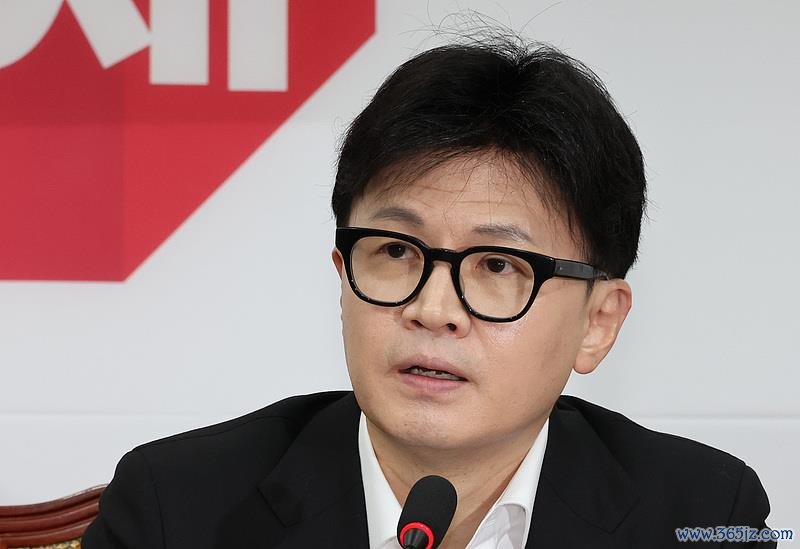 △韩国执政党党首韩东勋（府上图）